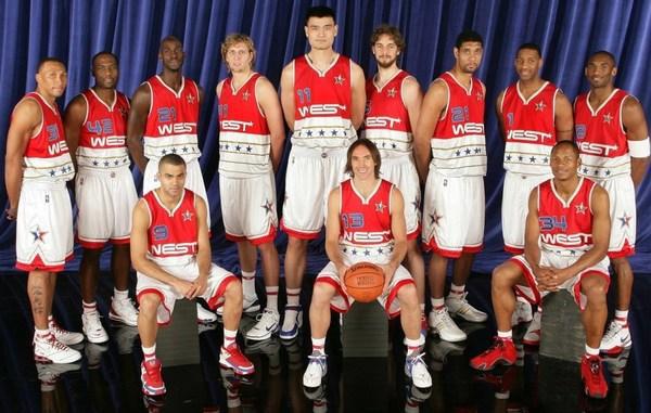 14年nba全明星球员合影 精心整理的历届NBA全明星球员合影(14)