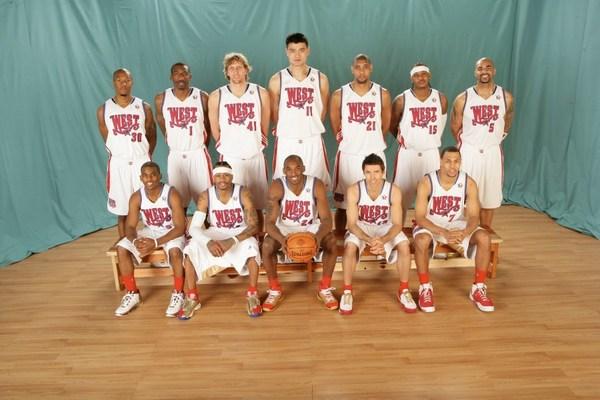 14年nba全明星球员合影 精心整理的历届NBA全明星球员合影(18)