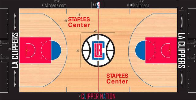 nba篮球场俯视图 NBA30队球场设计图对比(1)