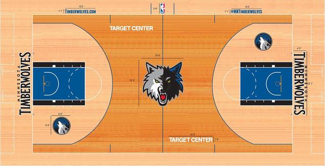 nba篮球场俯视图 NBA30队球场设计图对比(3)