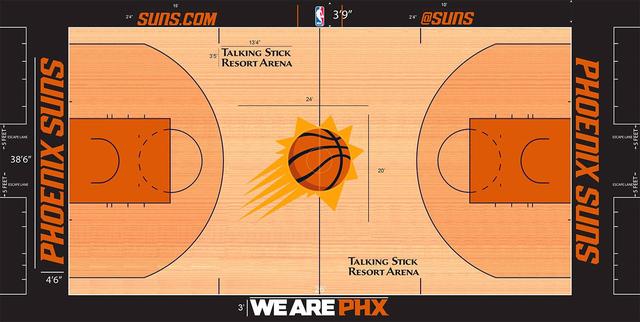 nba篮球场俯视图 NBA30队球场设计图对比(4)