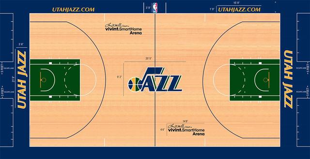 nba篮球场俯视图 NBA30队球场设计图对比(5)