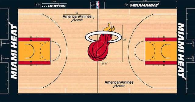 nba篮球场俯视图 NBA30队球场设计图对比(11)