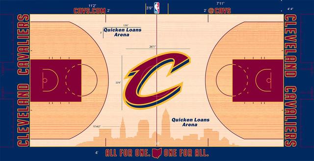 nba篮球场俯视图 NBA30队球场设计图对比(15)
