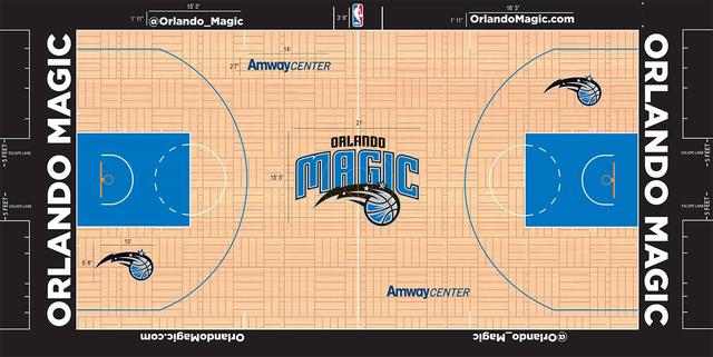 nba篮球场俯视图 NBA30队球场设计图对比(16)