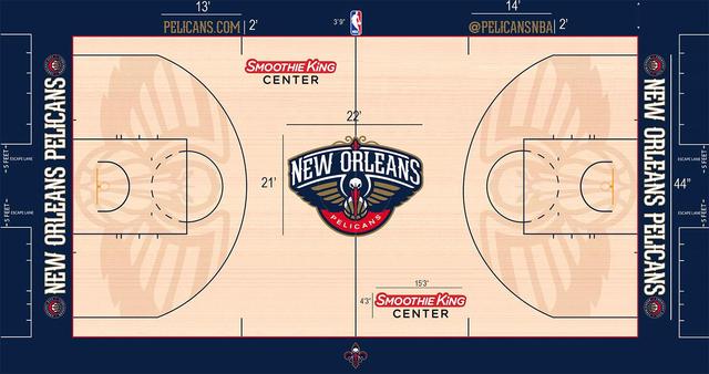 nba篮球场俯视图 NBA30队球场设计图对比(20)