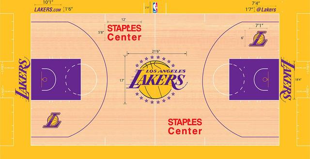nba篮球场俯视图 NBA30队球场设计图对比(25)