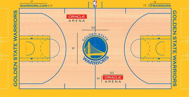 nba篮球场俯视图 NBA30队球场设计图对比(27)