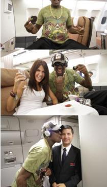 nba球员在飞机上无聊 直击NBA球员在飞机上的活动(5)