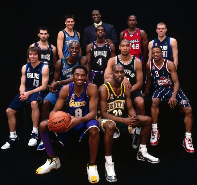 nba96年全明星 的NBA全明星全家福(10)