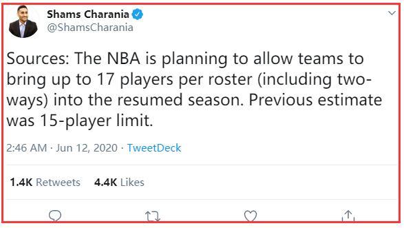 nba球队人员名额 NBA允许球队扩充名额(2)