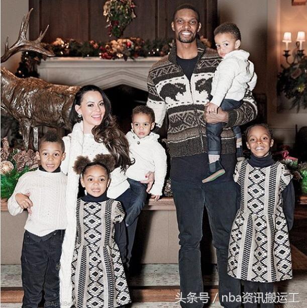 nba球星家装图 NBA众球星发布圣诞装扮家庭照(11)