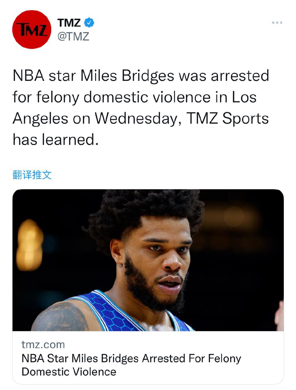 家暴被捕！24岁NBA球星入狱，花13万保释，3000万打水漂