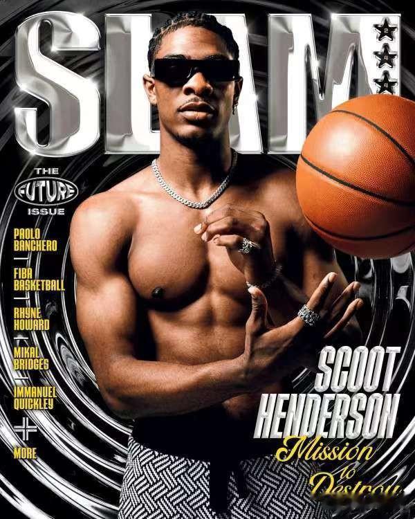 今天著名杂志SLAM发布了今年的NBA新秀封面，代表人物为G联赛的亨德森，这也是(2)