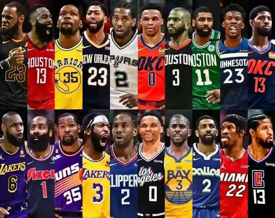 NBA在最近5年各球队的当家球星发生了哪些变化？
1、詹姆斯从骑士去到了湖人队，(1)