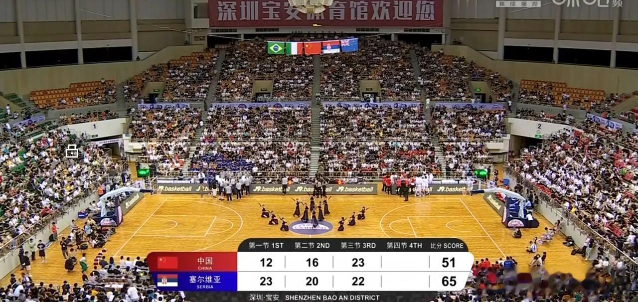 很耐心的看完中国男篮对阵塞尔维亚队的热身赛，在深圳开打。整体看下来和对手确实有较(3)