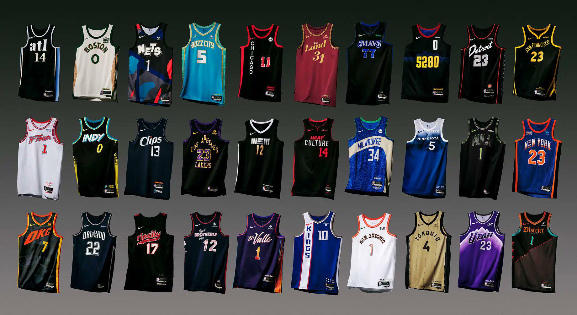 NBA官方公布30队城市版球衣 你最爱哪款？