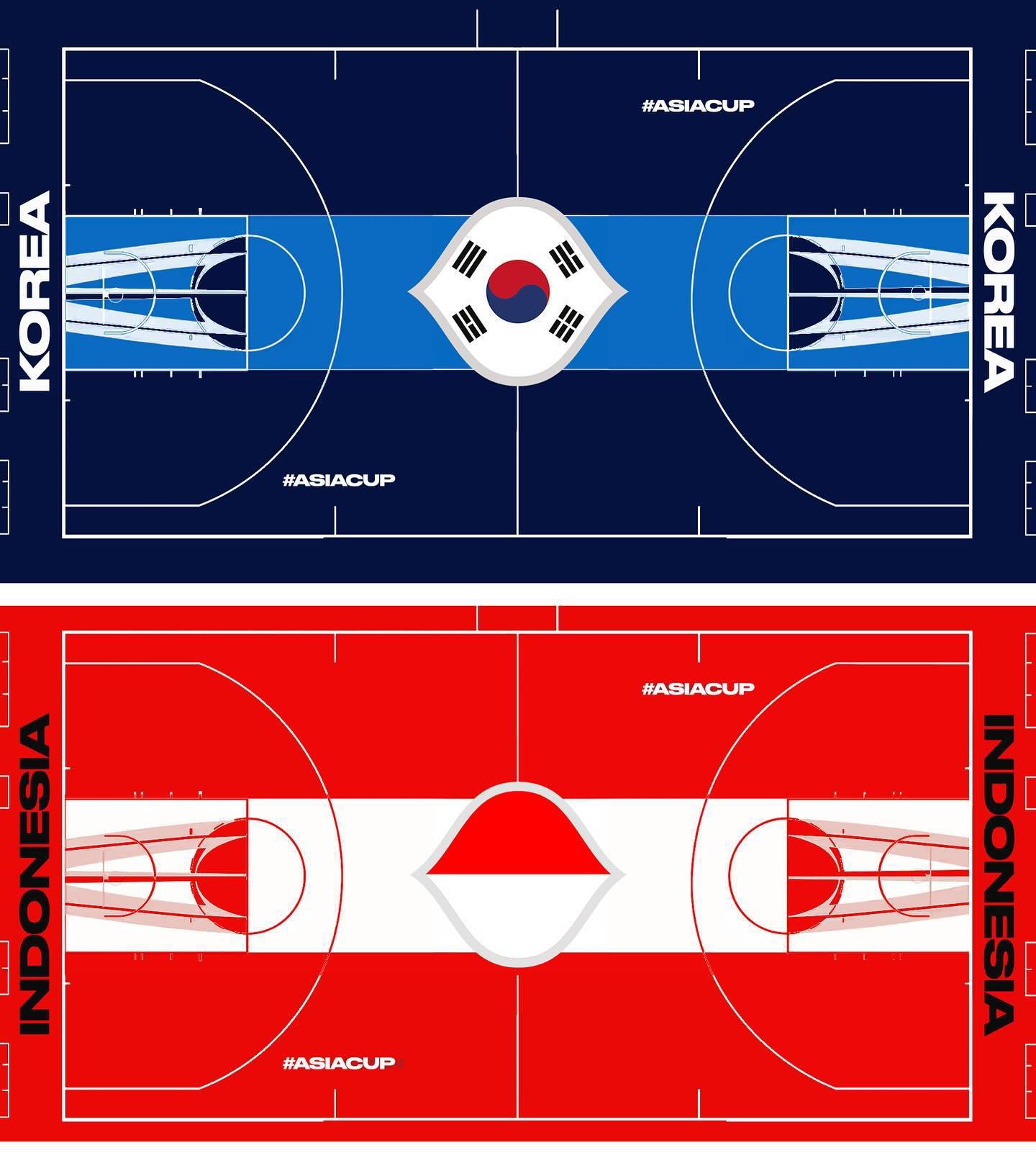 你觉得如何？FIBA晒亚洲杯各队地板非官方设计 参考NBA季中锦标赛(4)