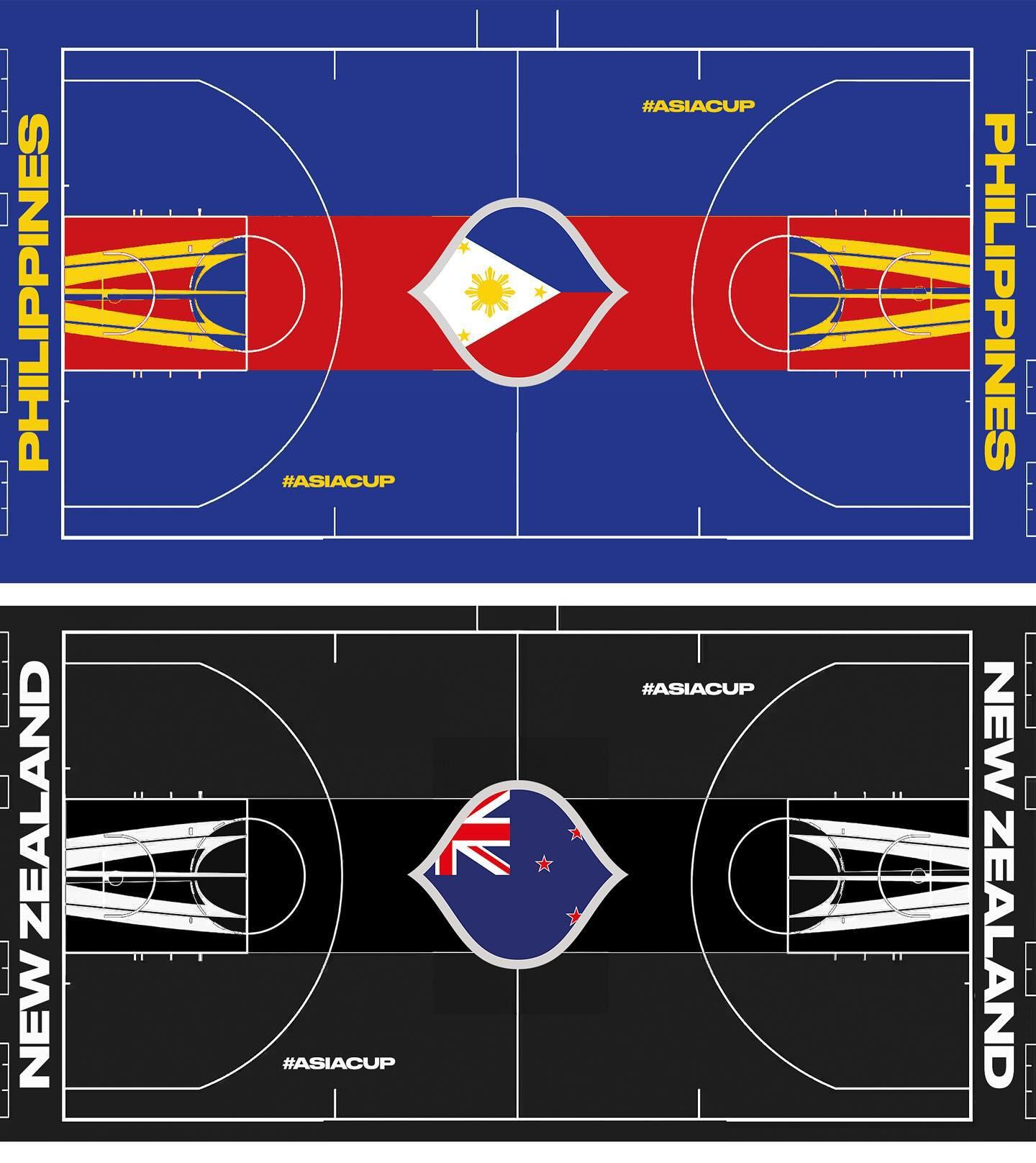 你觉得如何？FIBA晒亚洲杯各队地板非官方设计 参考NBA季中锦标赛(5)