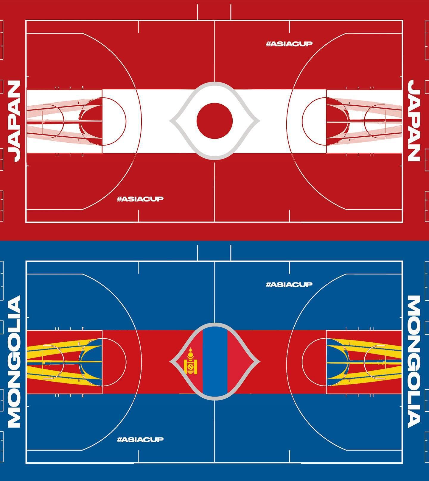 你觉得如何？FIBA晒亚洲杯各队地板非官方设计 参考NBA季中锦标赛(6)