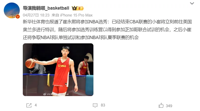 不打了！决定退出中国男篮第一人！可能以双向球员身份打NBA(5)