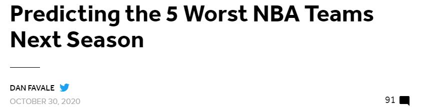 美媒评新赛季最糟的五支球队！没有詹皇的骑士成鱼腩，雷霆该重建(6)