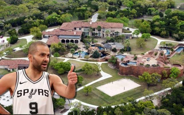 NBA球星超乎想象的10大豪宅：浓眉豪宅似墓园，帕克家22万平米！(8)