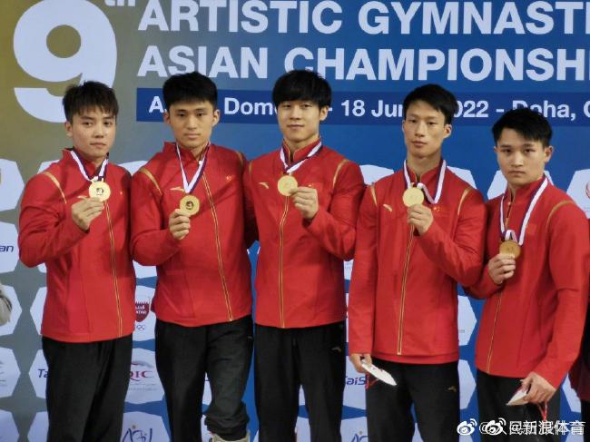 体操亚锦赛中国队一日4金 提前锁定世锦赛团体资格