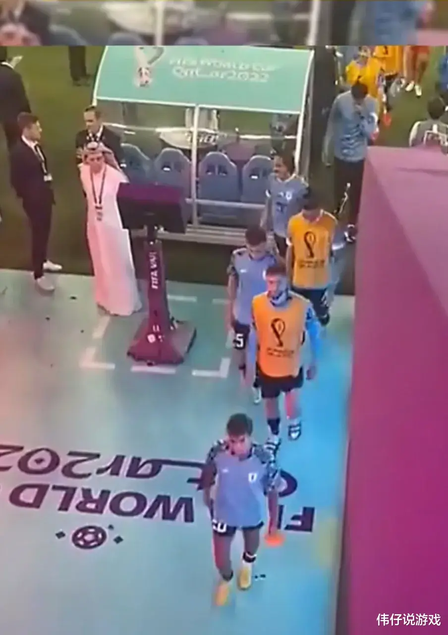 卡塔尔世界杯上的这名球员太没素质了：用手推单了VAR设备(1)