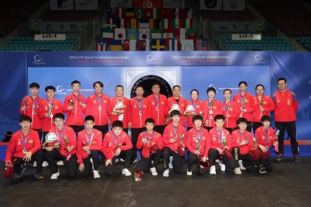 乒乓球世青赛团体赛战罢 中国队包揽两年龄段4金