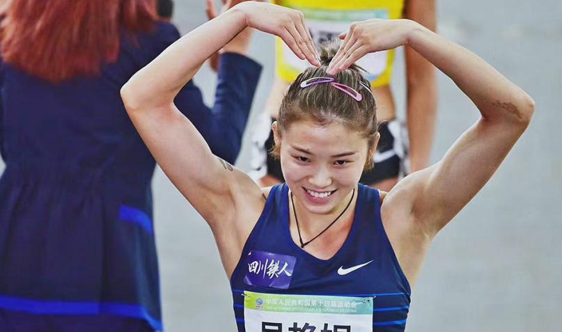 颜值太高了！吴艳妮100米栏夺冠，冲击亚运奖牌，成田径新女神(3)