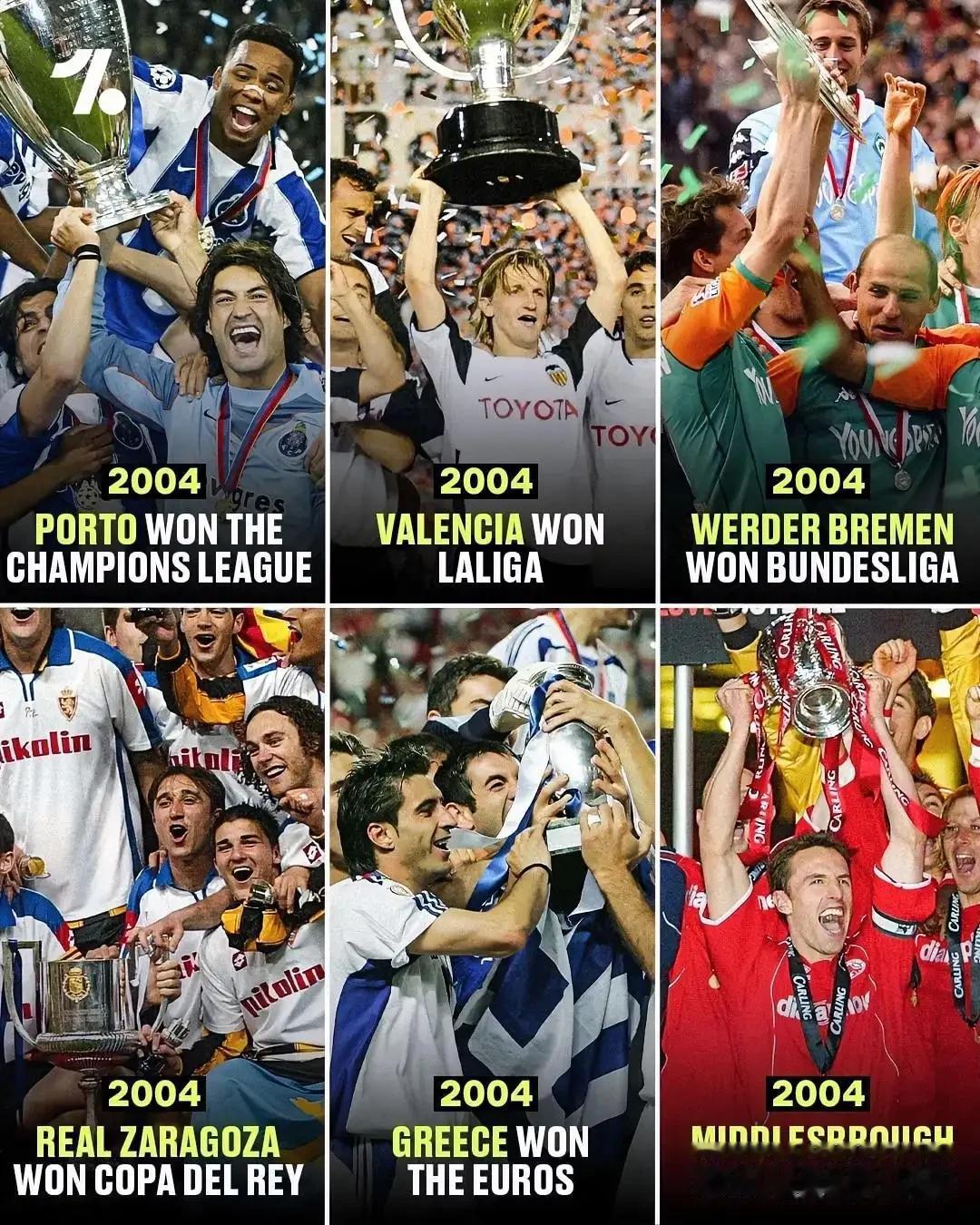 在国际足坛历史中，2004年是一个独特的一年，在这一年里充满了各种冷门：
◎ 波(1)