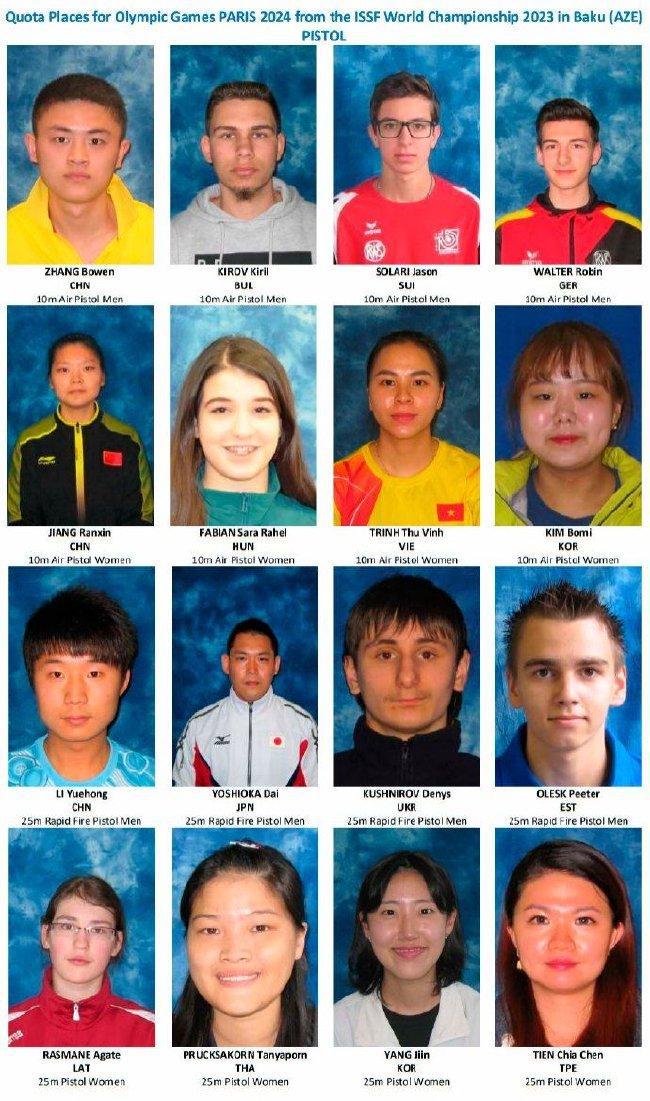 巴库射击世锦赛中国奖牌榜第一 奥运门票已达15张(6)