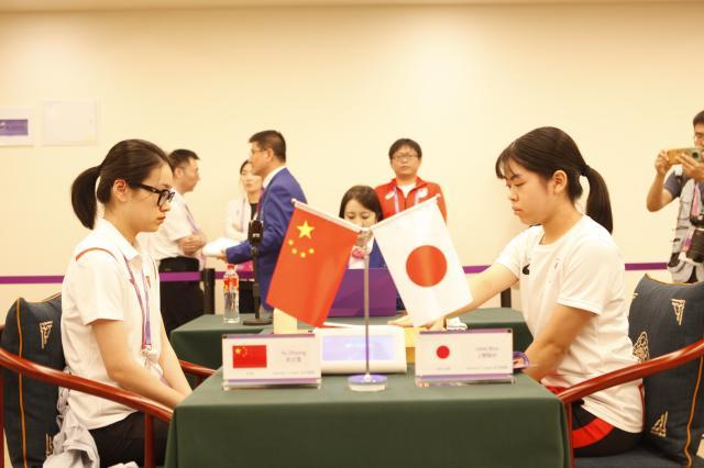 亚运会围棋团体赛两轮战罢，中韩男女四队保持全胜(7)