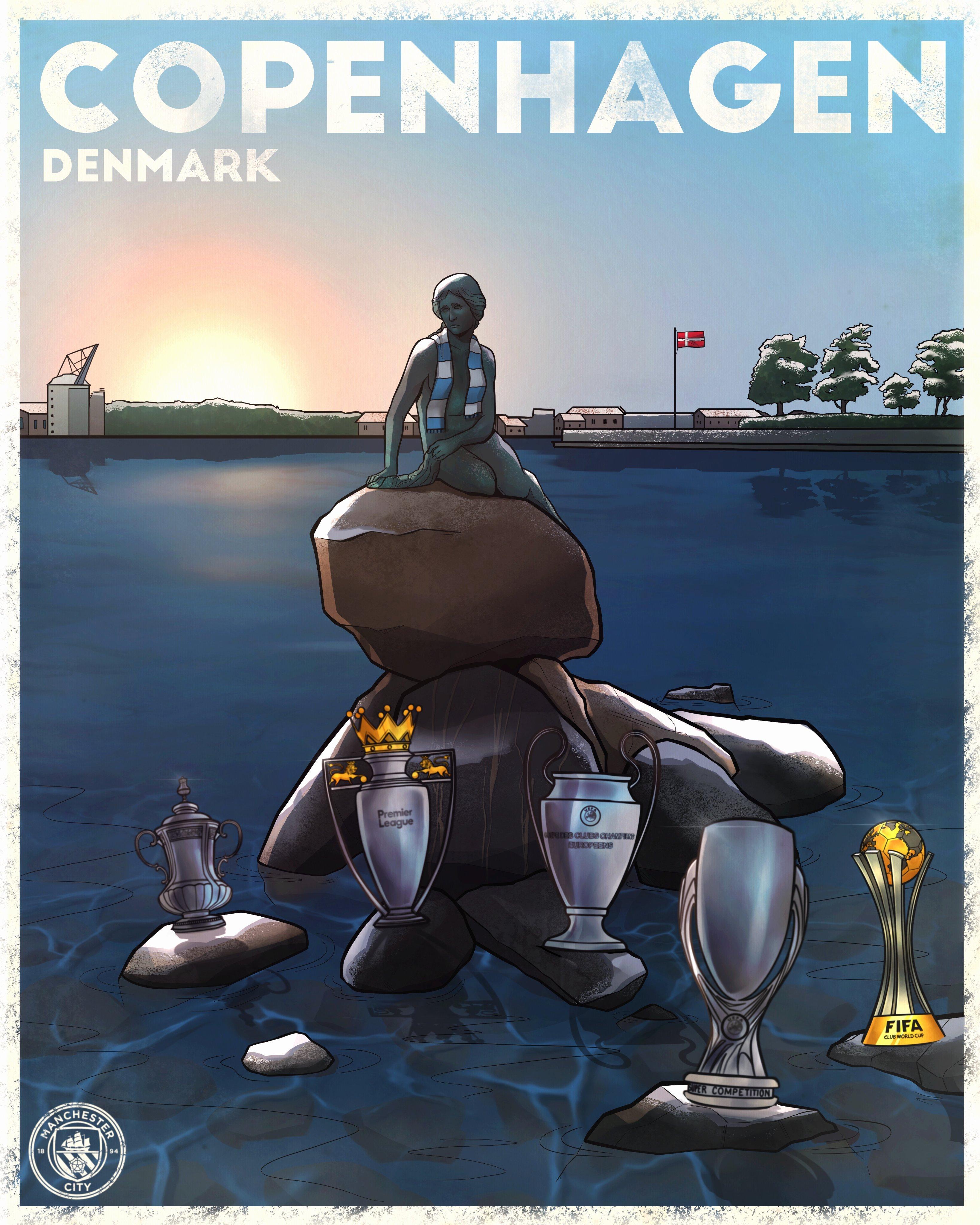 曼城三冠王奖杯巡展来到丹麦，欧冠客战哥本哈根前展出(3)