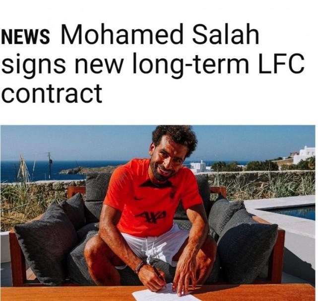 法老留下！利物浦官宣续约萨拉赫至2025年，周薪超35万镑队史最高