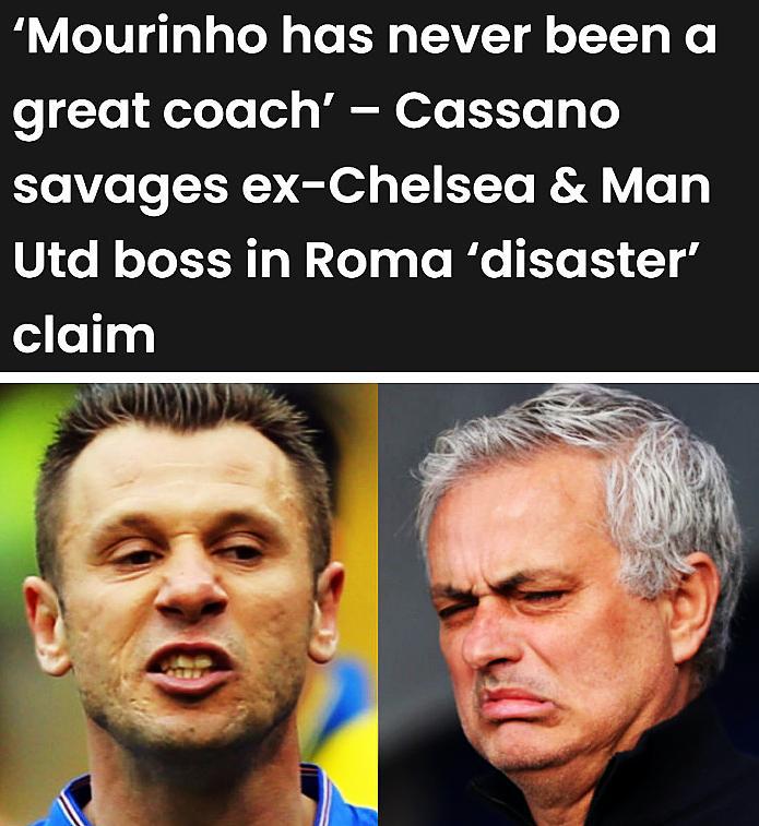 卡萨诺：穆里尼奥从来都不是一个伟大的教练 他执教罗马是场灾难(1)