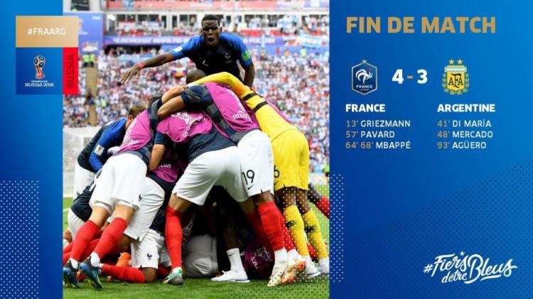 5年前的今天：姆巴佩大罗附体+帕瓦尔凌空斩，法国4-3淘汰阿根廷(1)