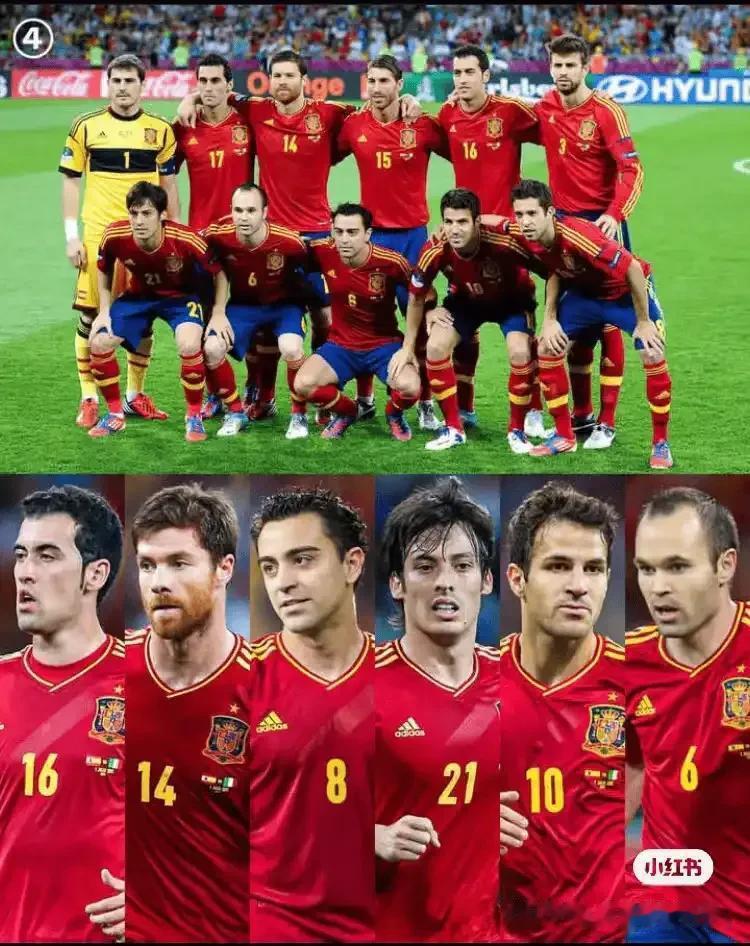 2012欧洲杯决赛 西班牙的六大中场，无锋阵，个个都是大师级别
西班牙那时拿下劳(1)