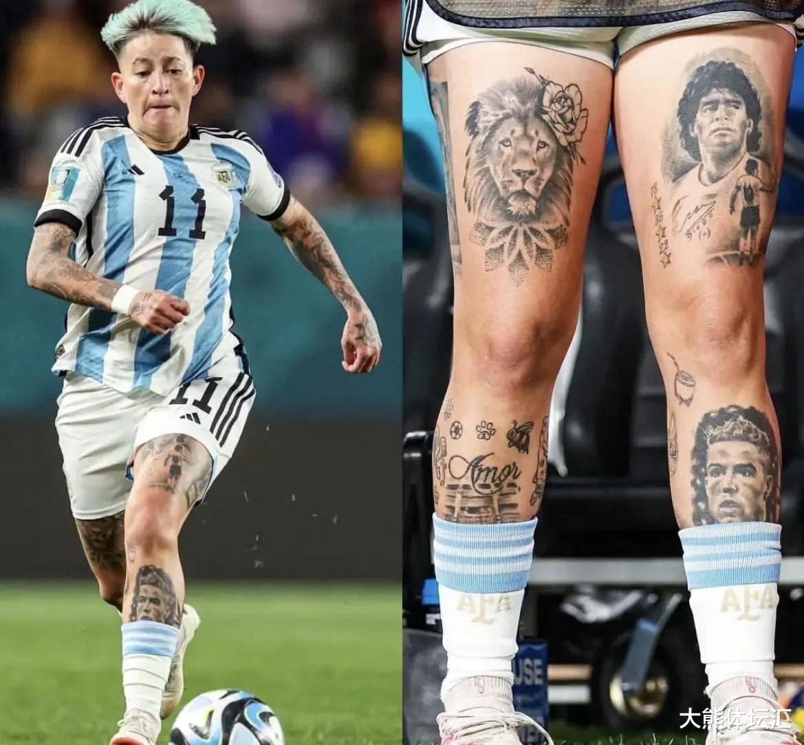 阿根廷女足球员因CR7纹身遭批 回应：爱C罗不等于讨厌梅西(1)