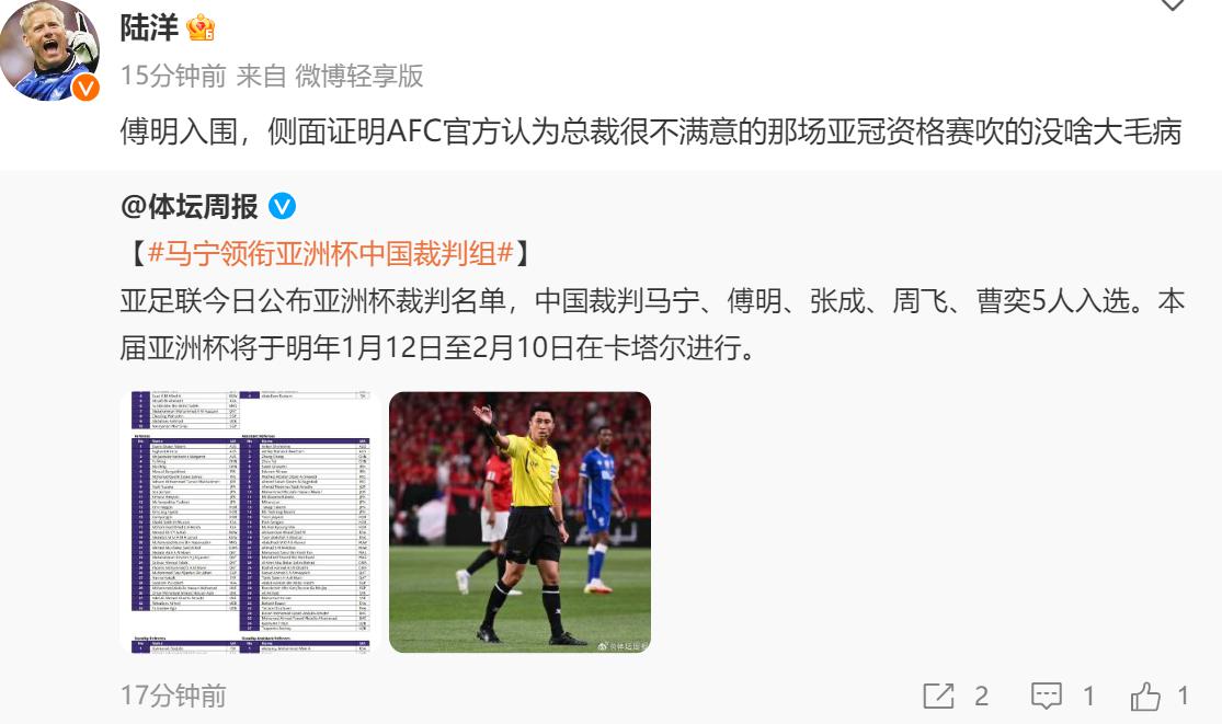 傅明将吹罚亚洲杯！曾被C罗怒斥球迷抨击，名记：证明没问题(3)