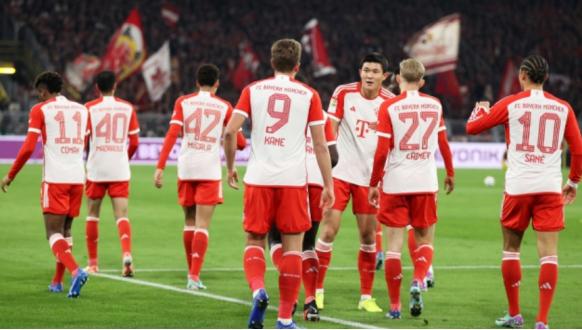 拜仁慕尼黑的主力球员是凯恩、基米希、金珉载、诺伊尔(1)