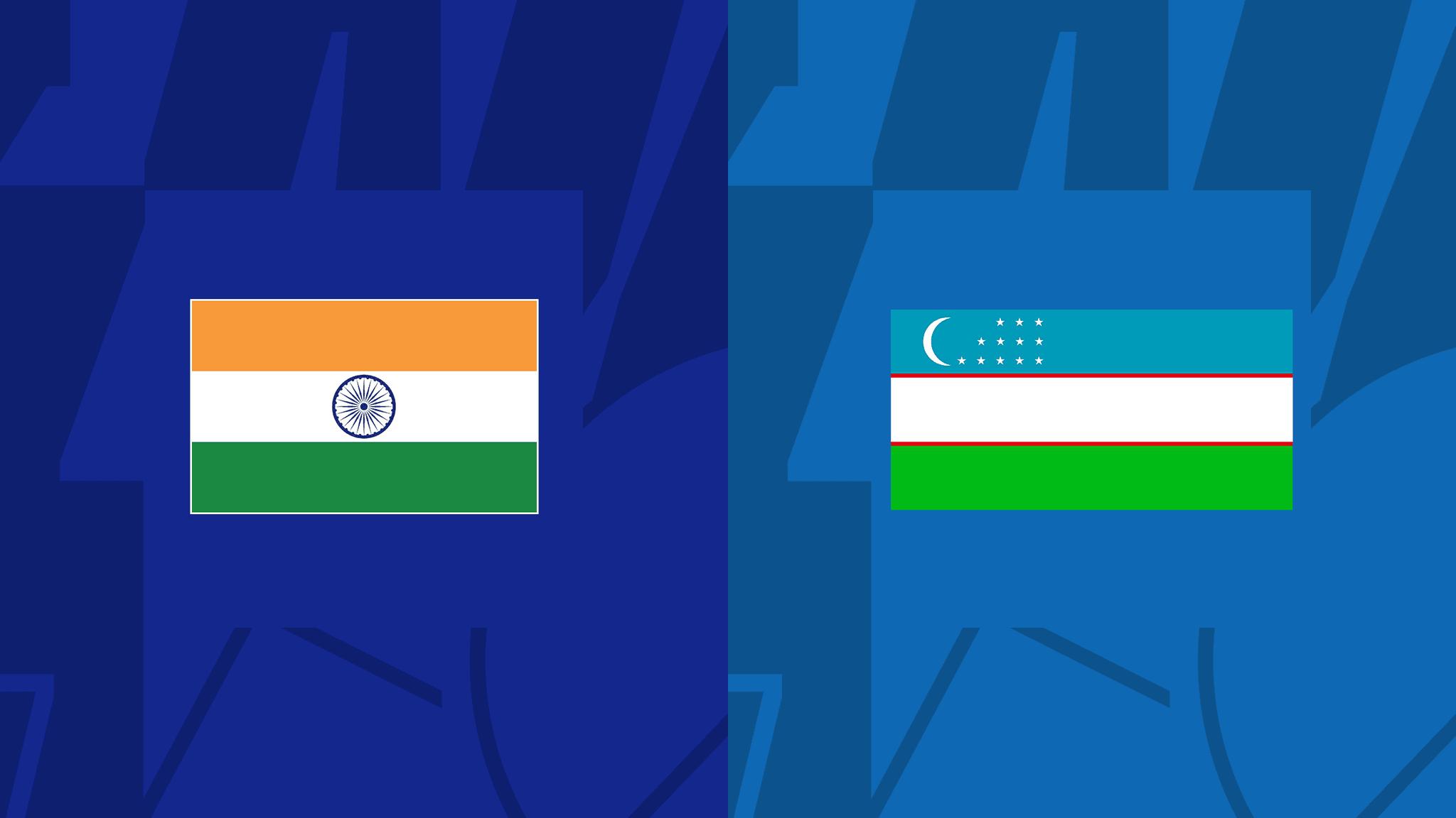 印度vs乌兹别克斯坦首发：切特里、谢尔盖耶夫、马沙里波夫出战