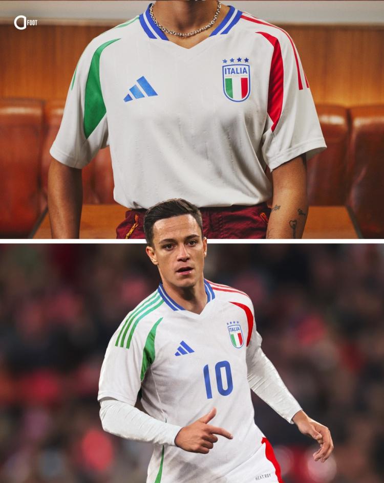 你打几分？意大利欧洲杯球衣：主场蓝色客场白色，带有i字暗纹(2)